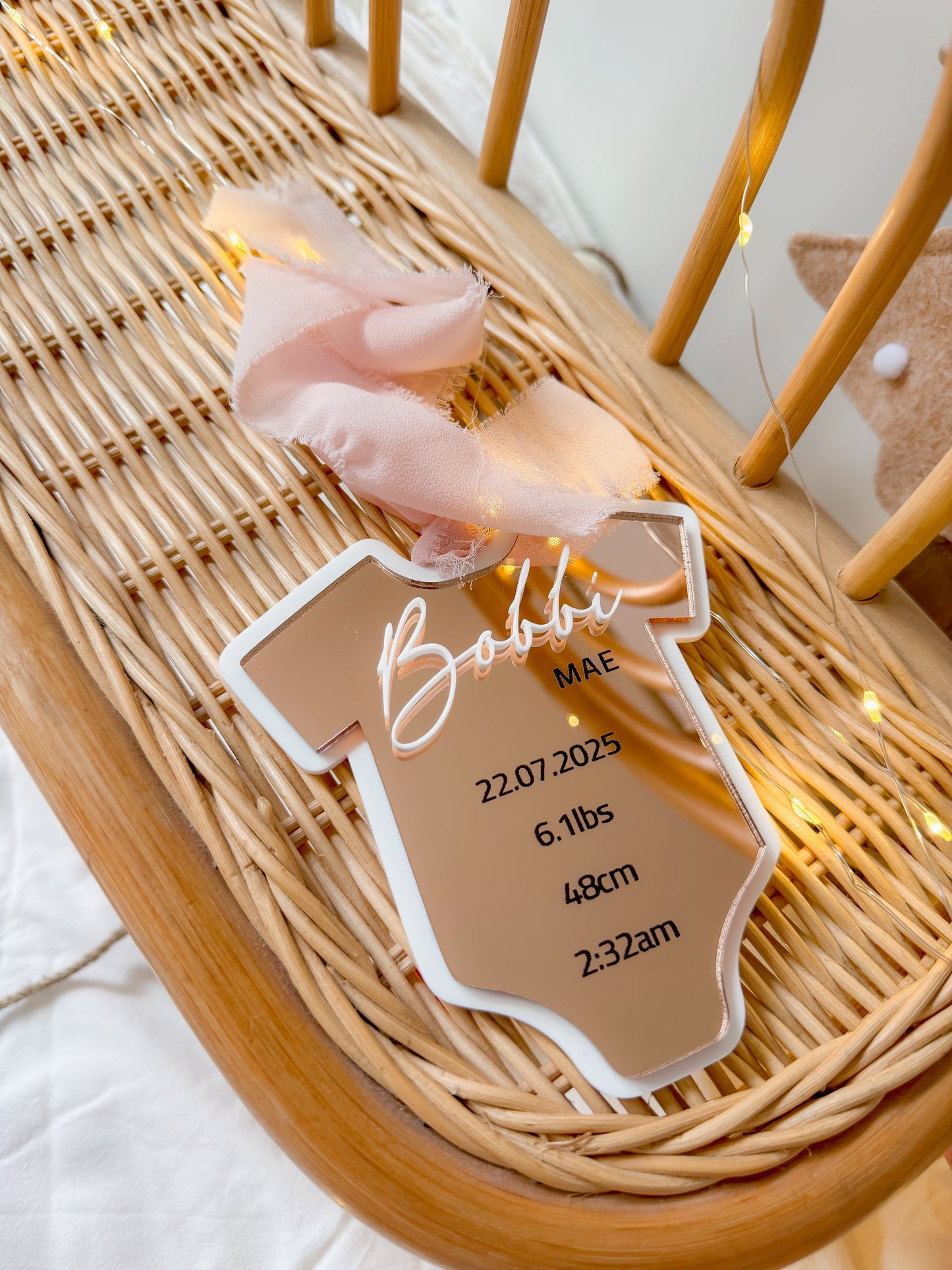 Baby Birth Detail bauble | 3D acrylic