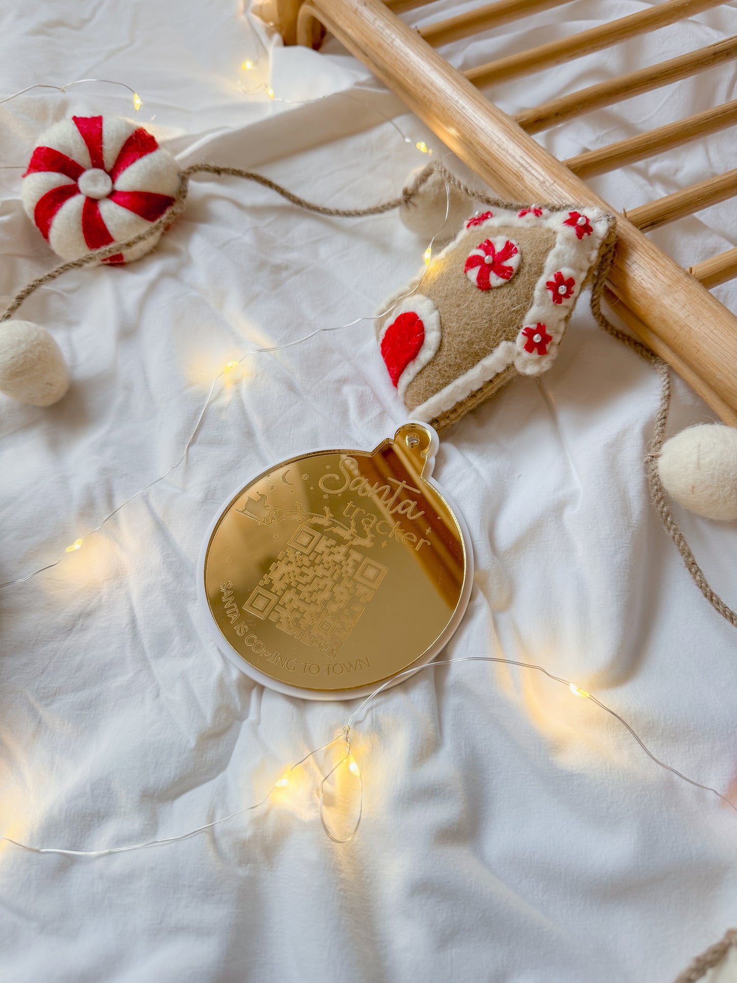 Santa tracker QR bauble | Dual Layer Acrylic