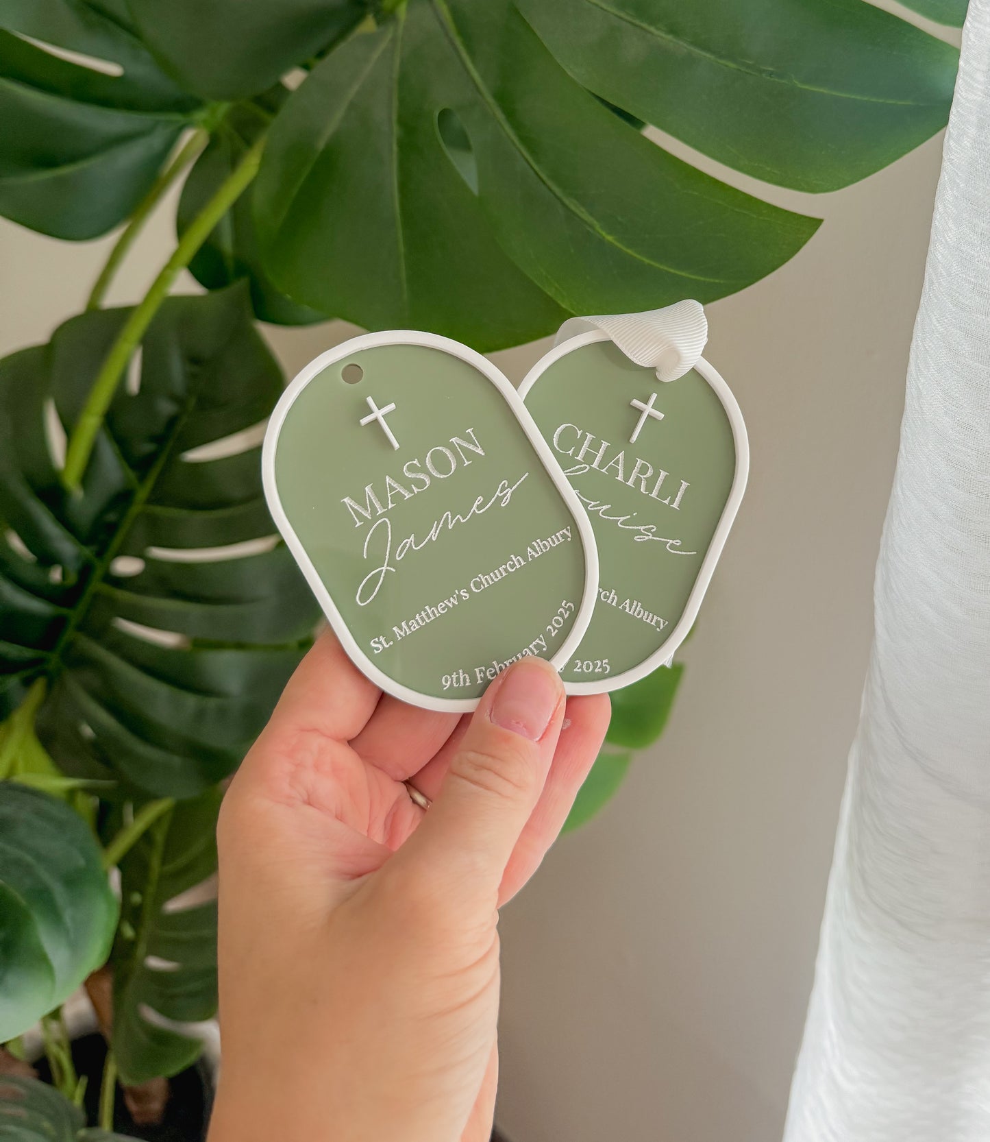 Christening / baptism small plaque