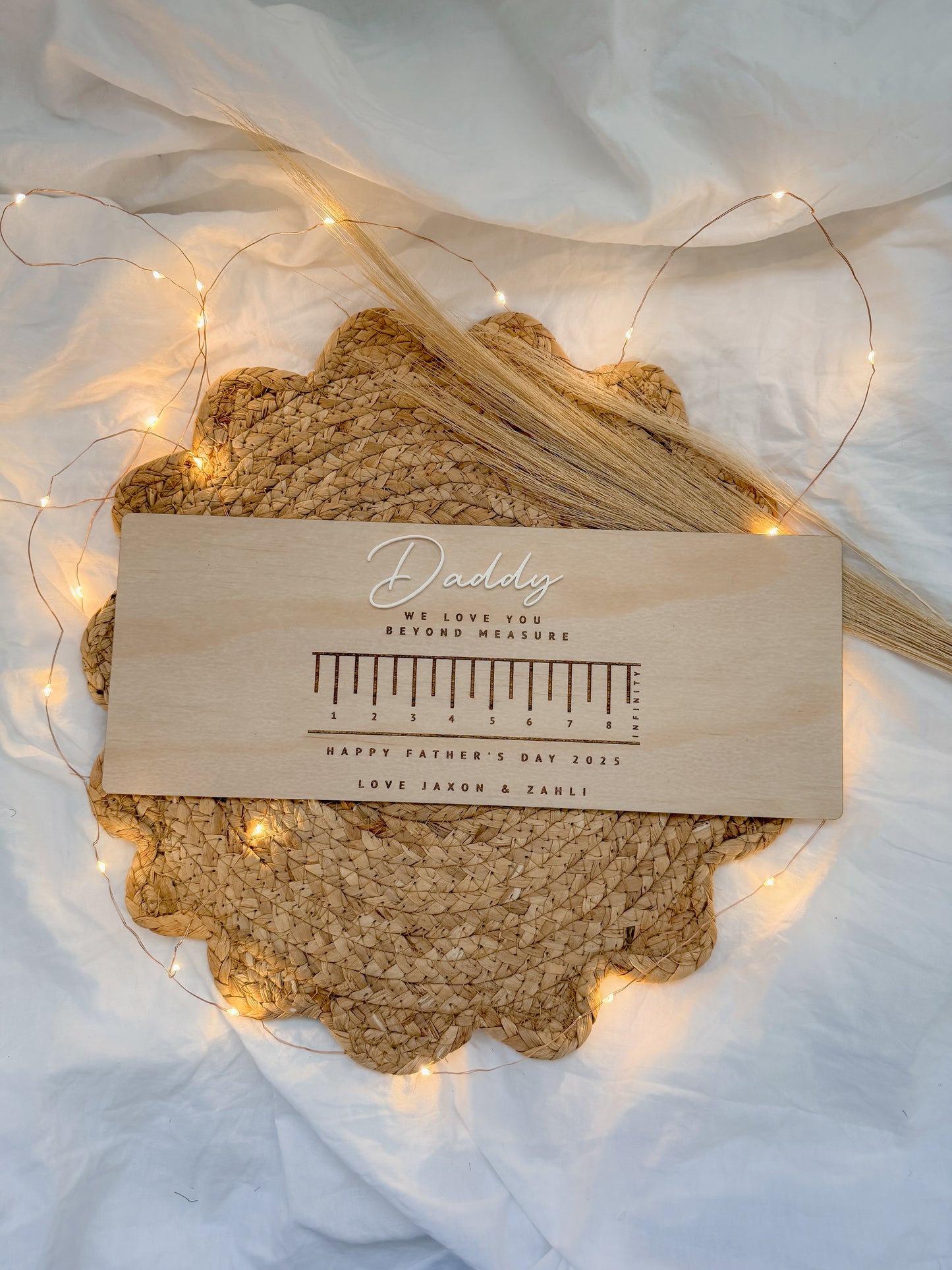 Love Measure handprint plaque