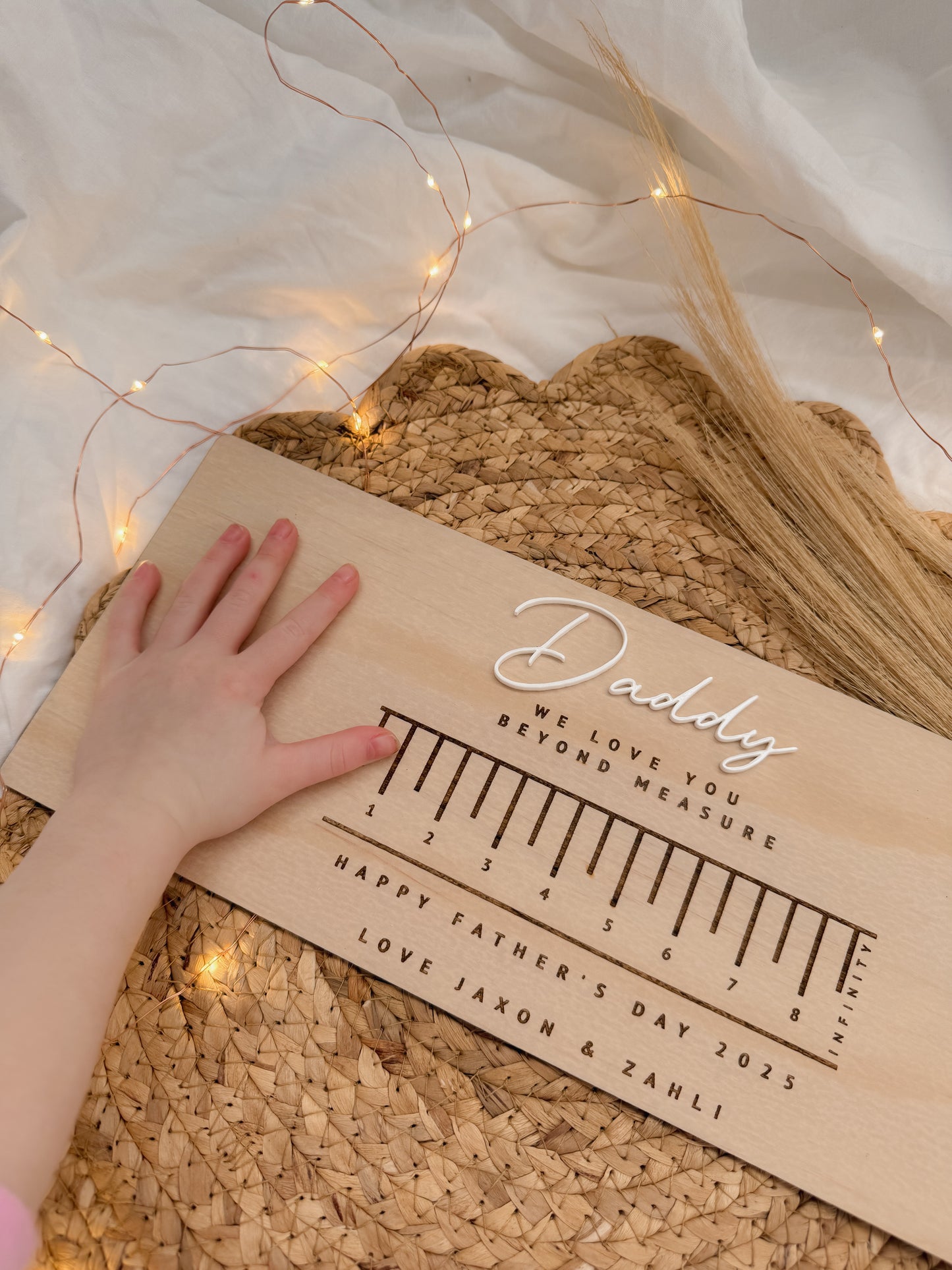 Love Measure handprint plaque