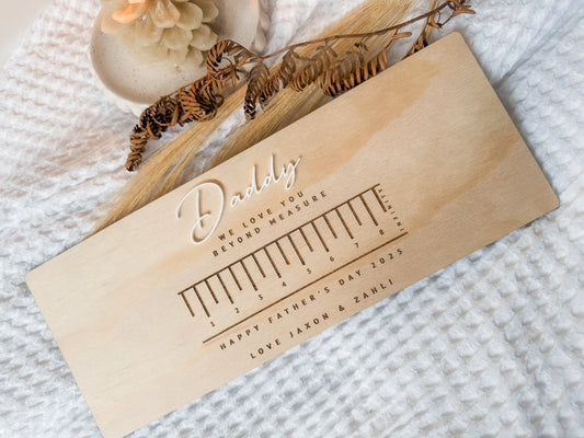 Love Measure handprint plaque
