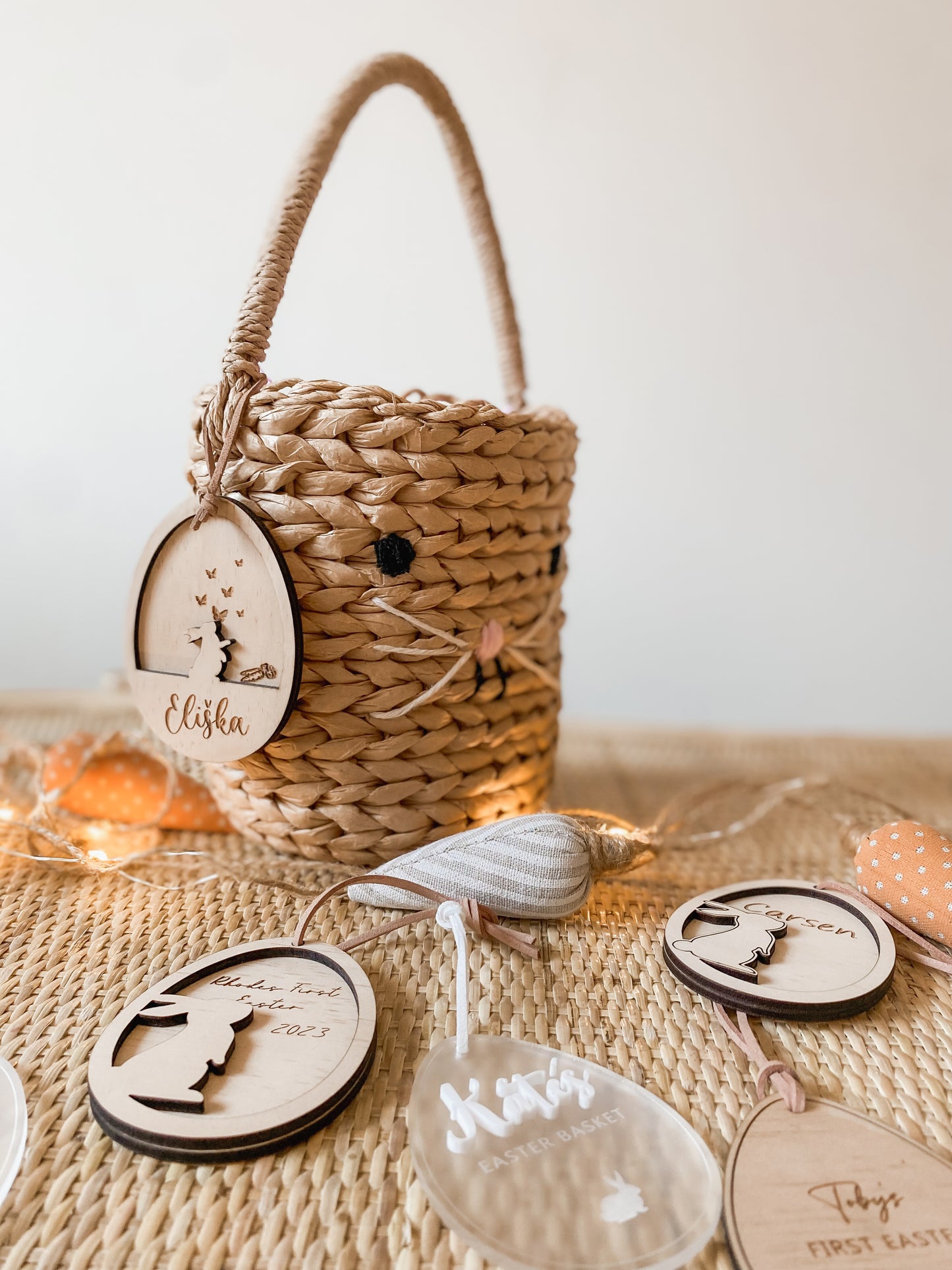 Double Layer Basket Tag | Bunny & Butterfly