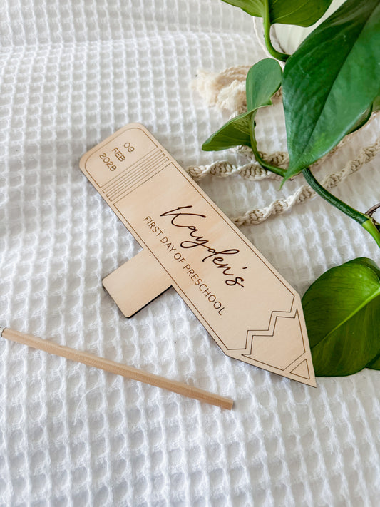 Handheld engraved first day plaque