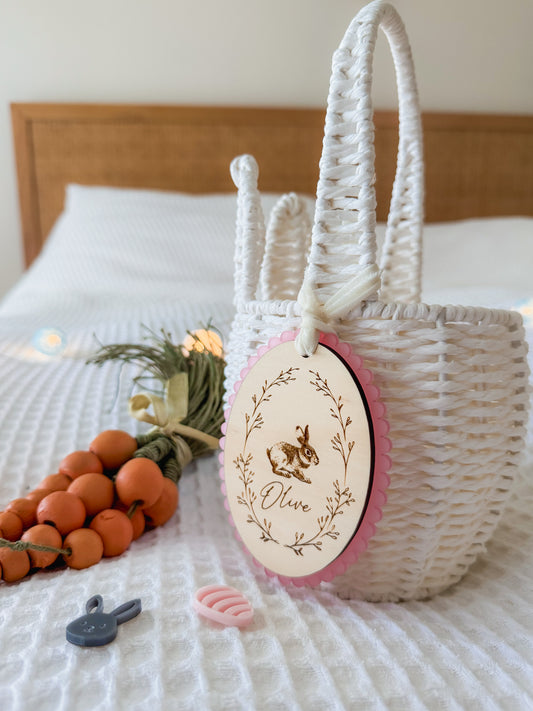 Vintage Basket Tag | Wreath