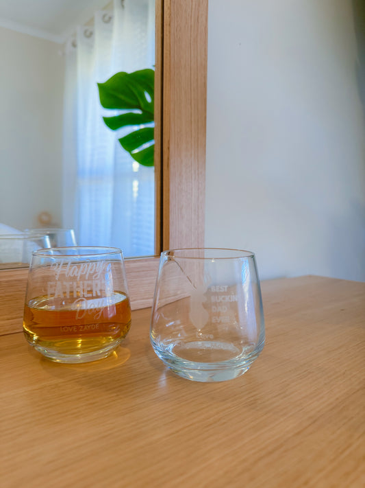 Engraved Scotch Glass