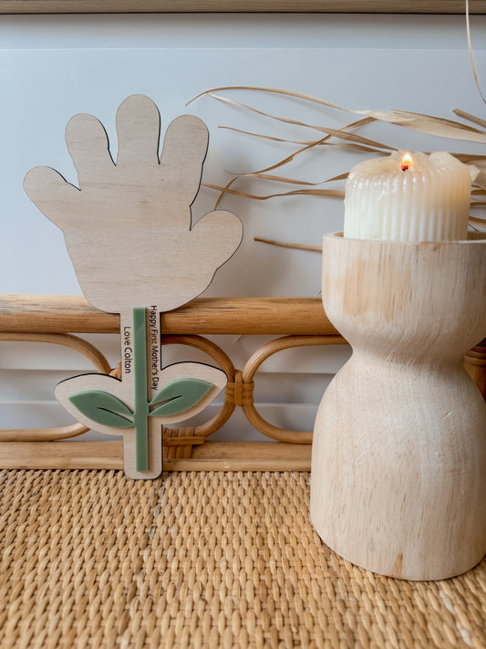 Mother’s Day | Single Handprint flower plaque
