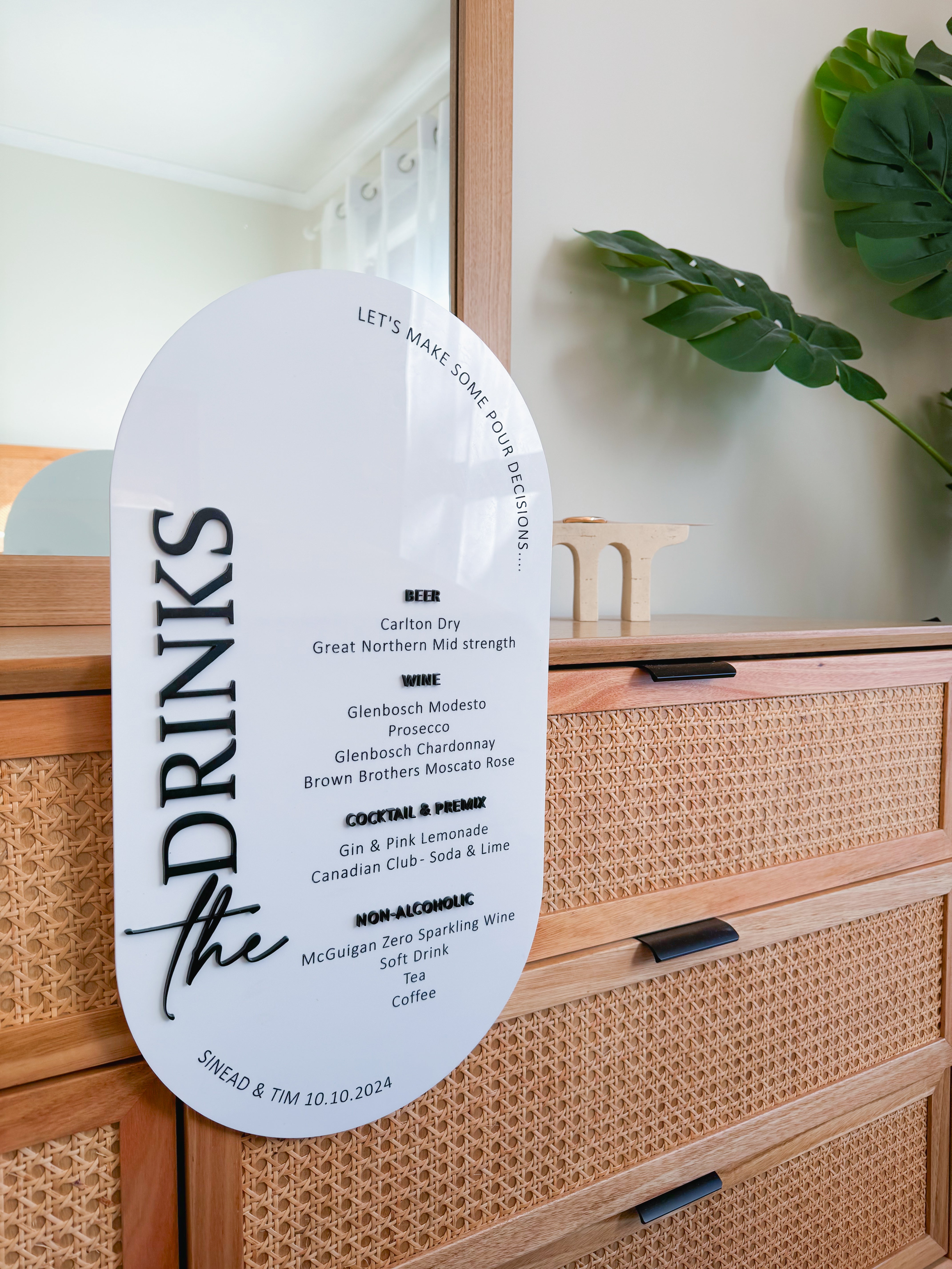 Floating bar signage – little redandco