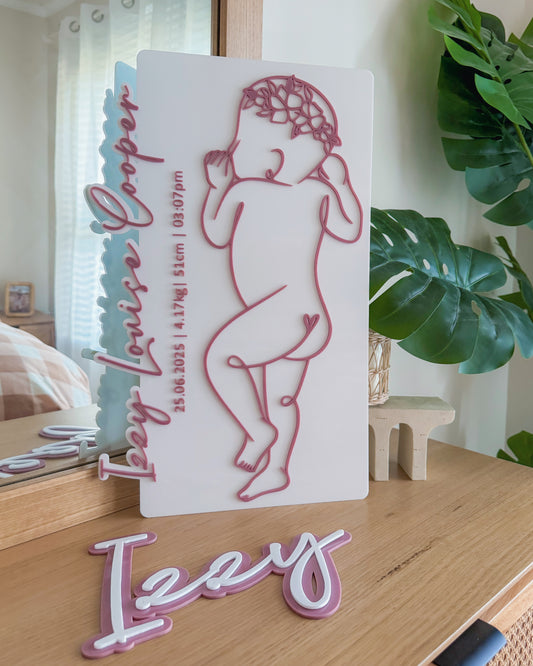 Acrylic 1:1 Scale Baby Plaque