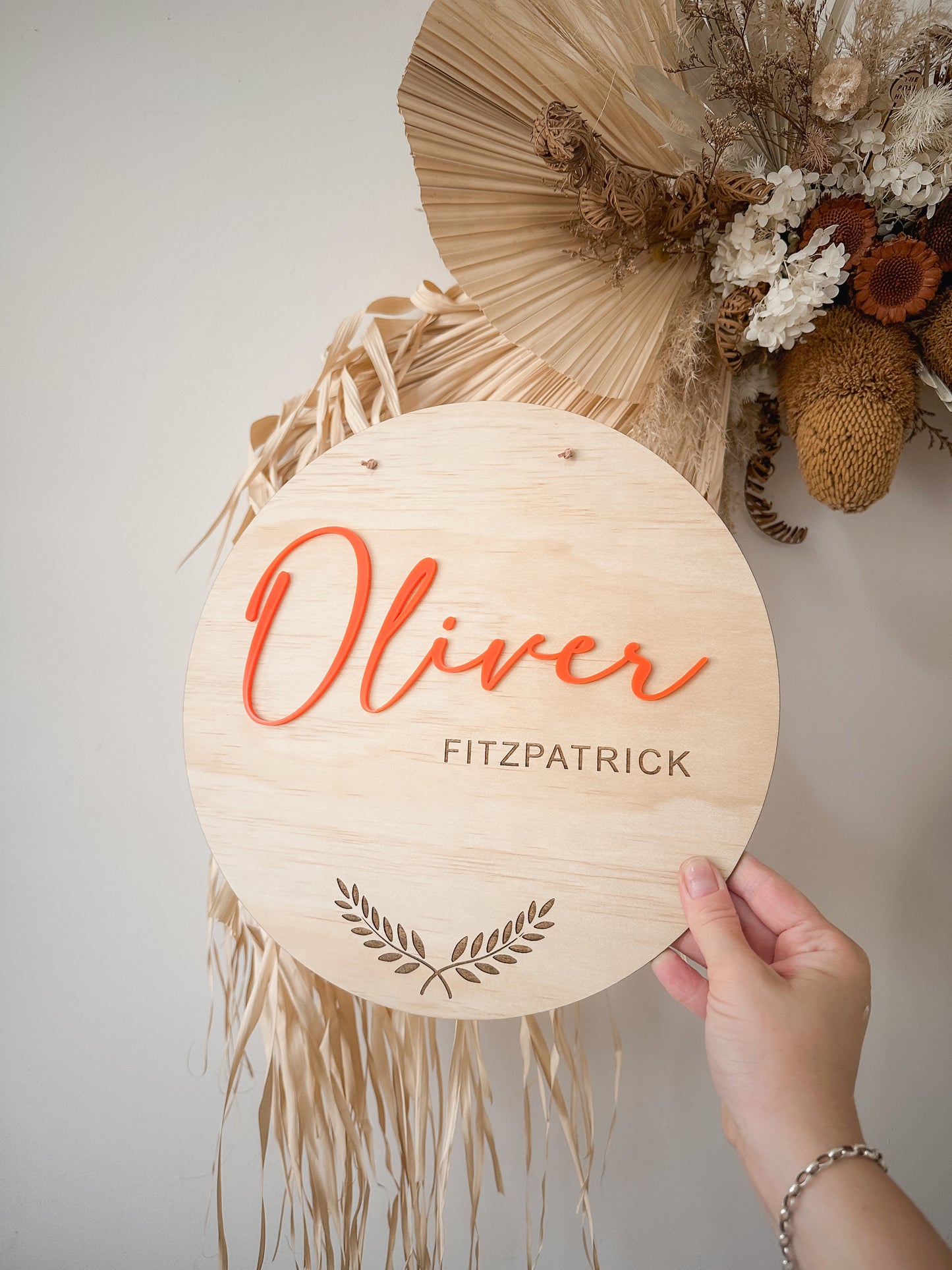 Round Name Plaque (mixed designs)