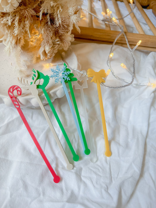 Mixed design drink stirrers | 7pk