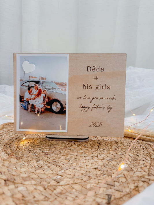 Custom text photo stand | magnetic
