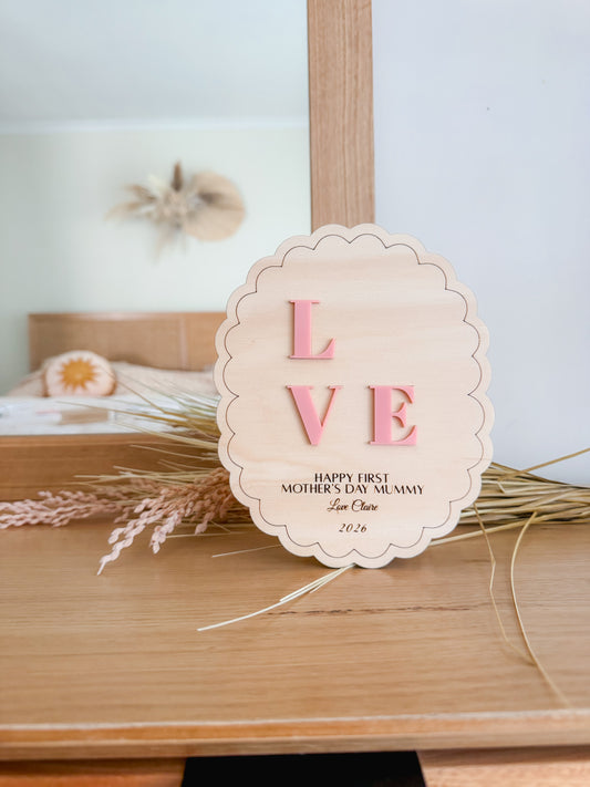 LOVE | Hand print Plaque