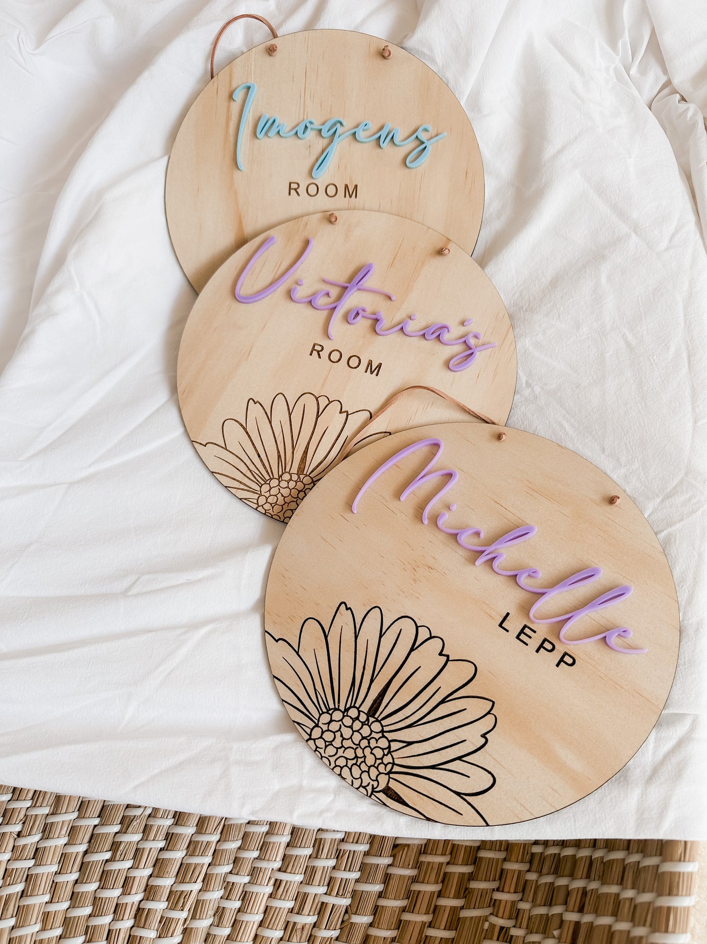 Round Name Plaque (mixed designs)