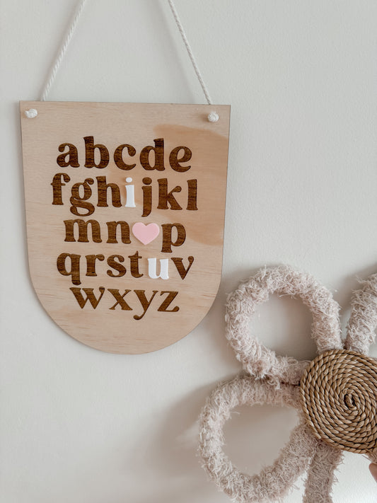 Alphabet wall hanging