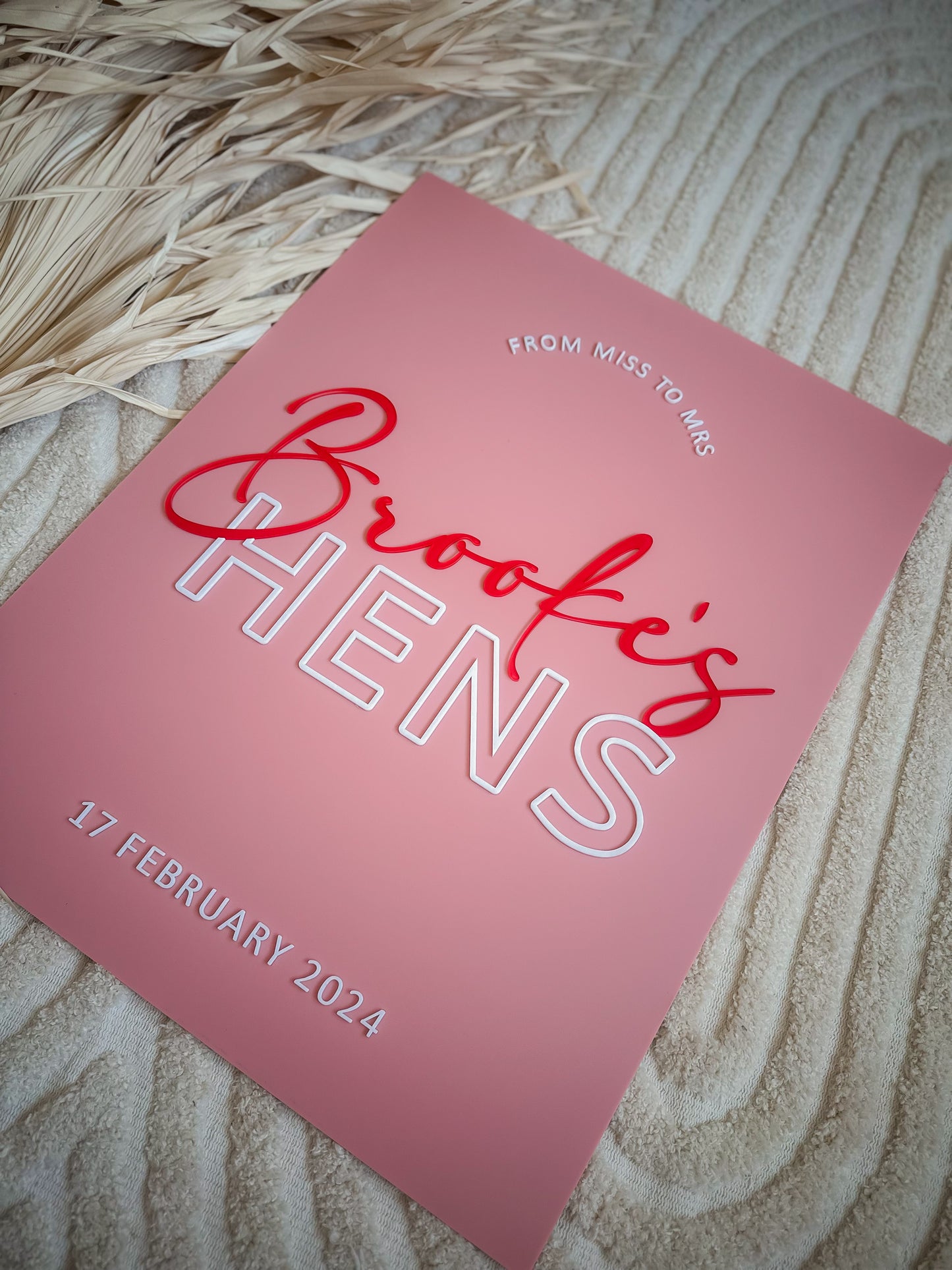 Hens 3D event signage