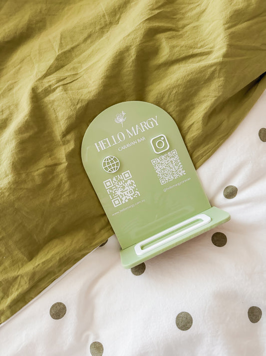 Social sign with Card holder