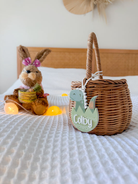Dino | Cracked Egg Basket Tag