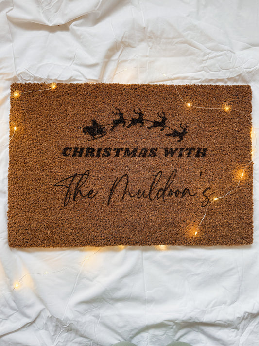 Christmas with | family doormat