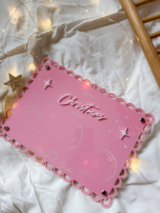 Acrylic double layer tray | scallop