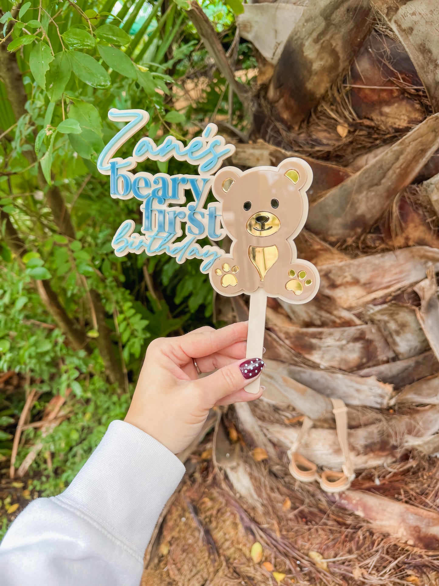 Beary First | cake topper