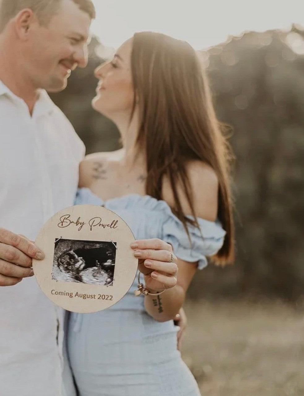 Ultrasound announcement plaque