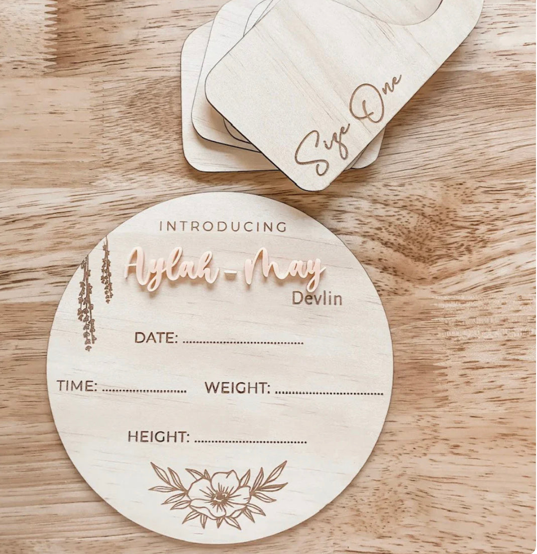 Baby Announcement Plaque