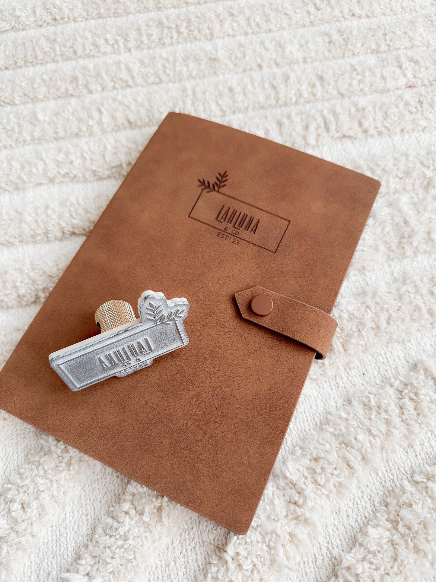 Logo Branded Leather book