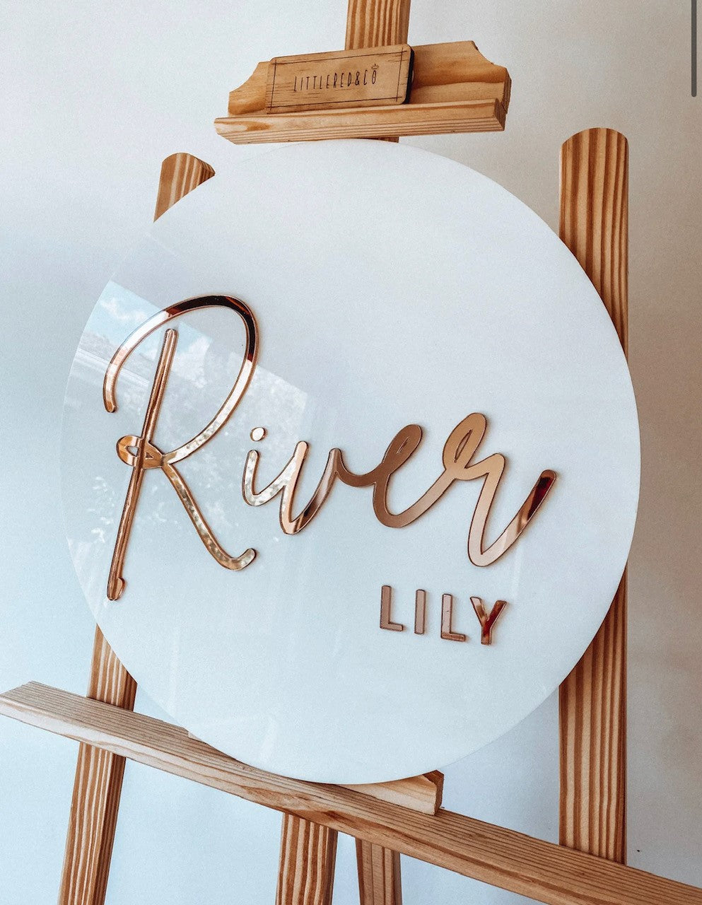 Round Name Acrylic Sign